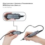 Fuegobird Electric Nail Drill Kit, Portable USB Nail File Tool for Acrylic Gel Nails, Professional Manicure Pedicure Efile Machine for Home and Salon, 30000 RPM with LCD Display Control - Image 3